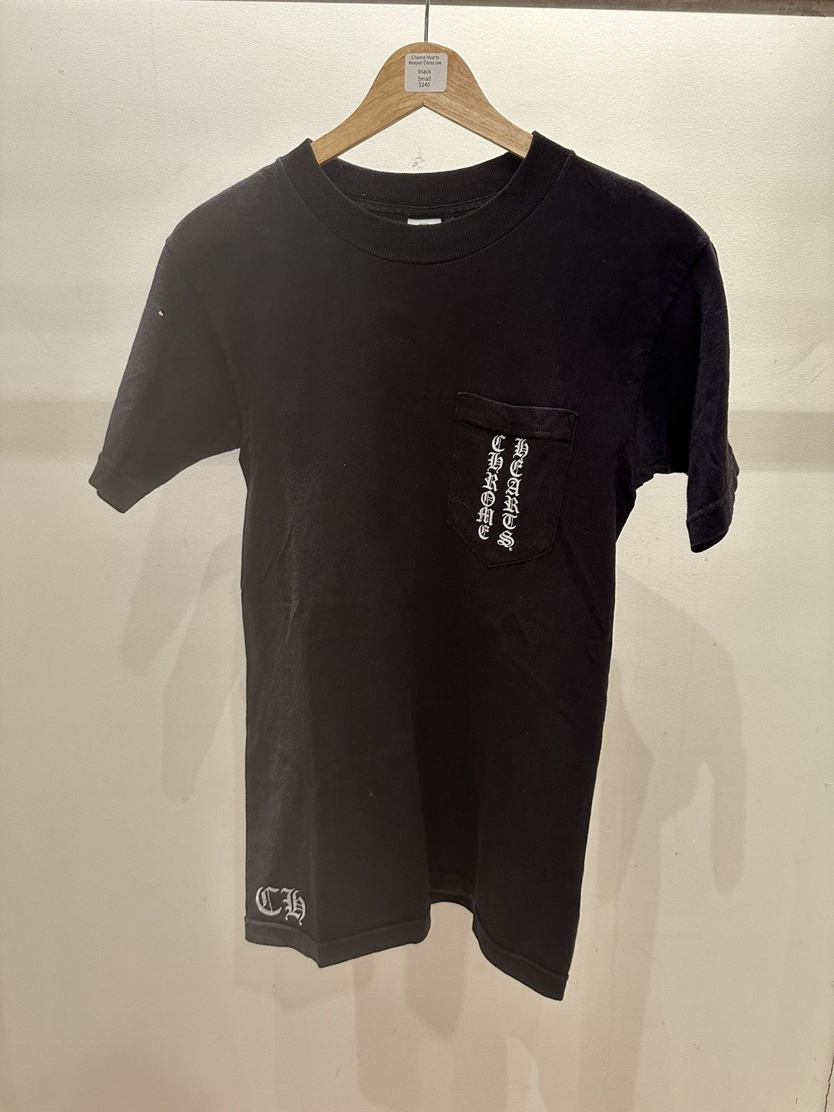 Image of Chrome Hearts Keeper Cross Tee in Black, Men's (Size Small)