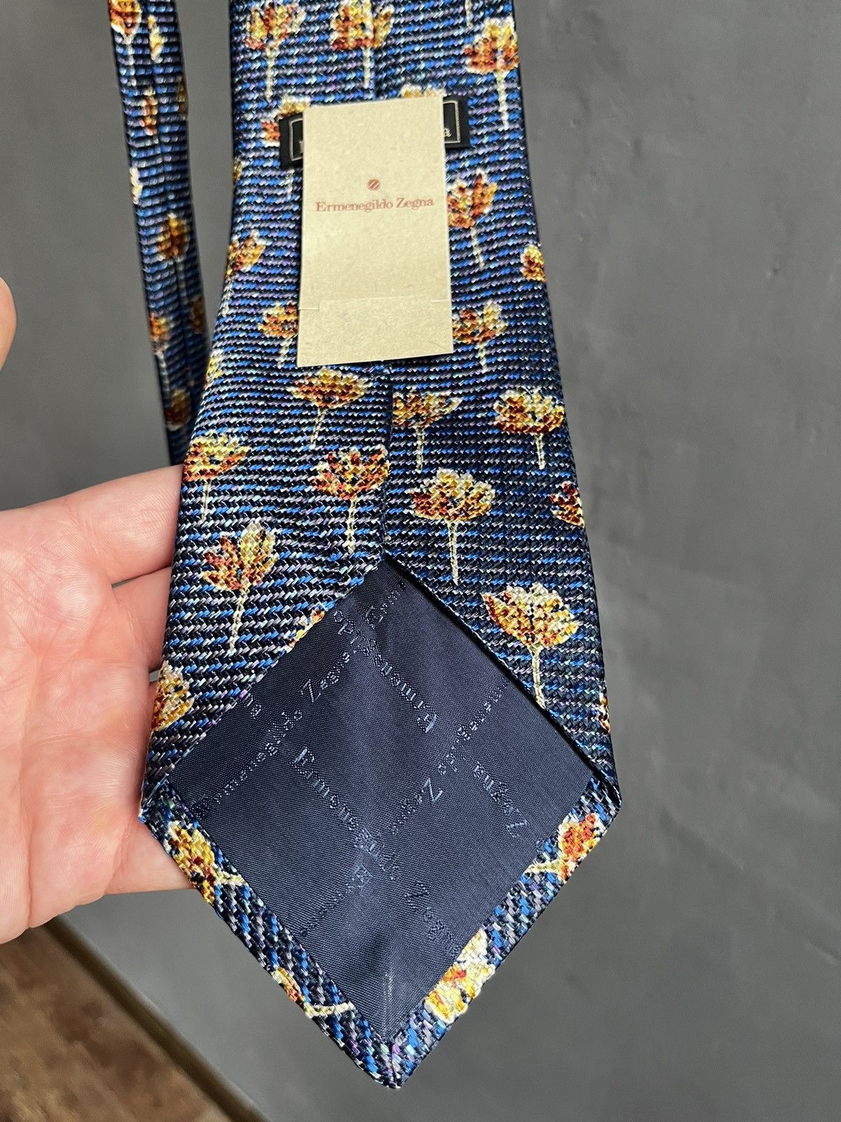 Ermenegildo Zegna × Z Zegna Ermenegildo Zegna Silk Floral Cravatte Tie Made in Italy Size ONE SIZE - 4 Thumbnail