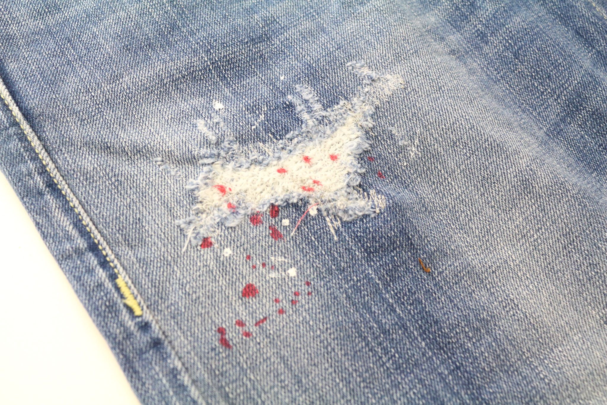 Takeshy Kurosawa TK 72 W32 Distressed Slim Taper Blue Jeans 75720 Size US 32 / EU 48 - 13 Thumbnail