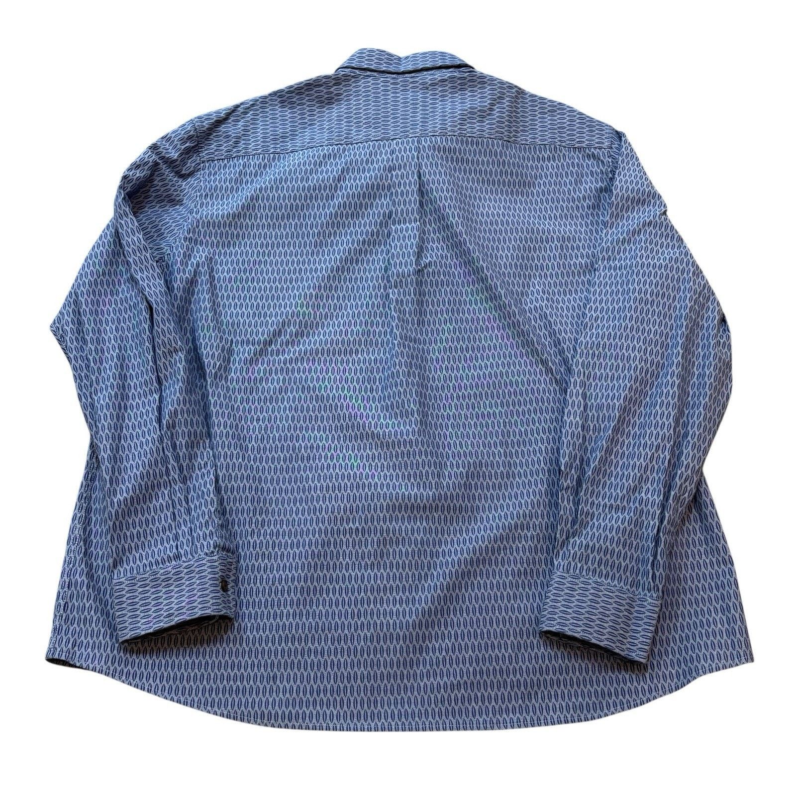 johnnie-O JohnnieO Blue Geometric Print Finley Button Down Stretch XXL Size US XXL / EU 58 / 5 - 4 Thumbnail
