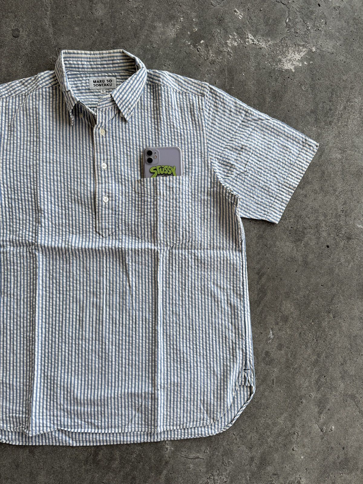 Japanese Brand Vintage 90’s Shirt Button Ups Maru So Sontaku Iseey Miyake Size US L / EU 52-54 / 3 - 4 Thumbnail