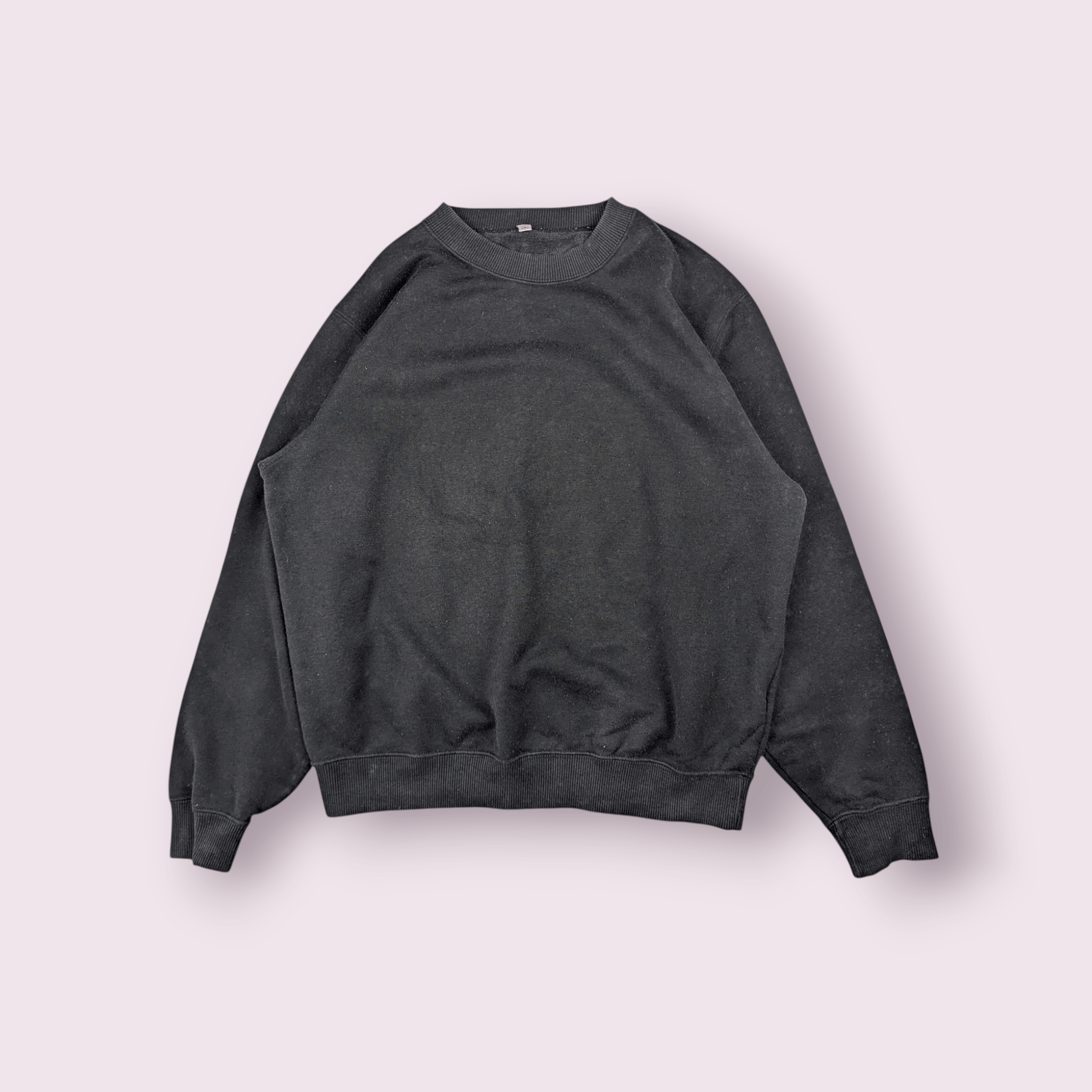 Uniqlo Vintage 90's UNIQLO Black Plain Sweatshirts Jumper Size US M / EU 48-50 / 2 - 1 Thumbnail