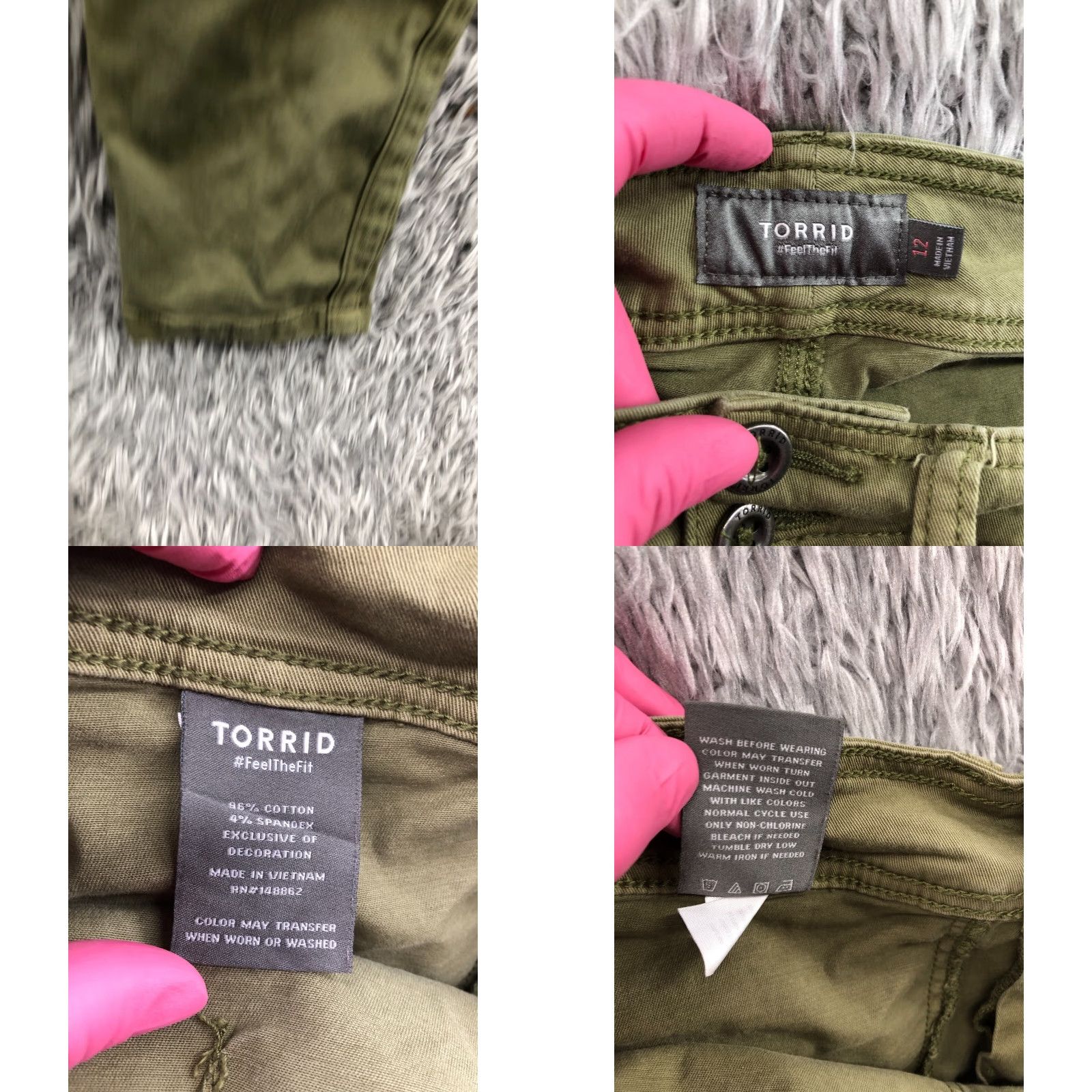 Torrid Torrid Skinny Ankle Pants Womens Size 12 Green Mid Rise Casual Formal Size 34" / US 12 / IT 48 - 8 Thumbnail