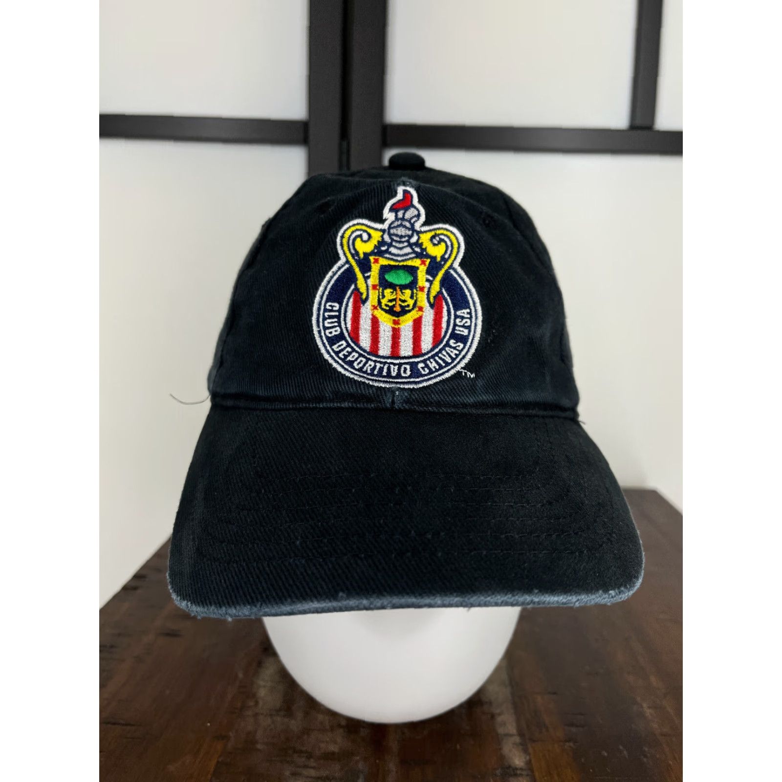 Vintage C.D. Guadalajara Hat Adult One Size Black Cotton Futbol Twill Strap Back Cap Size ONE SIZE - 2 Thumbnail