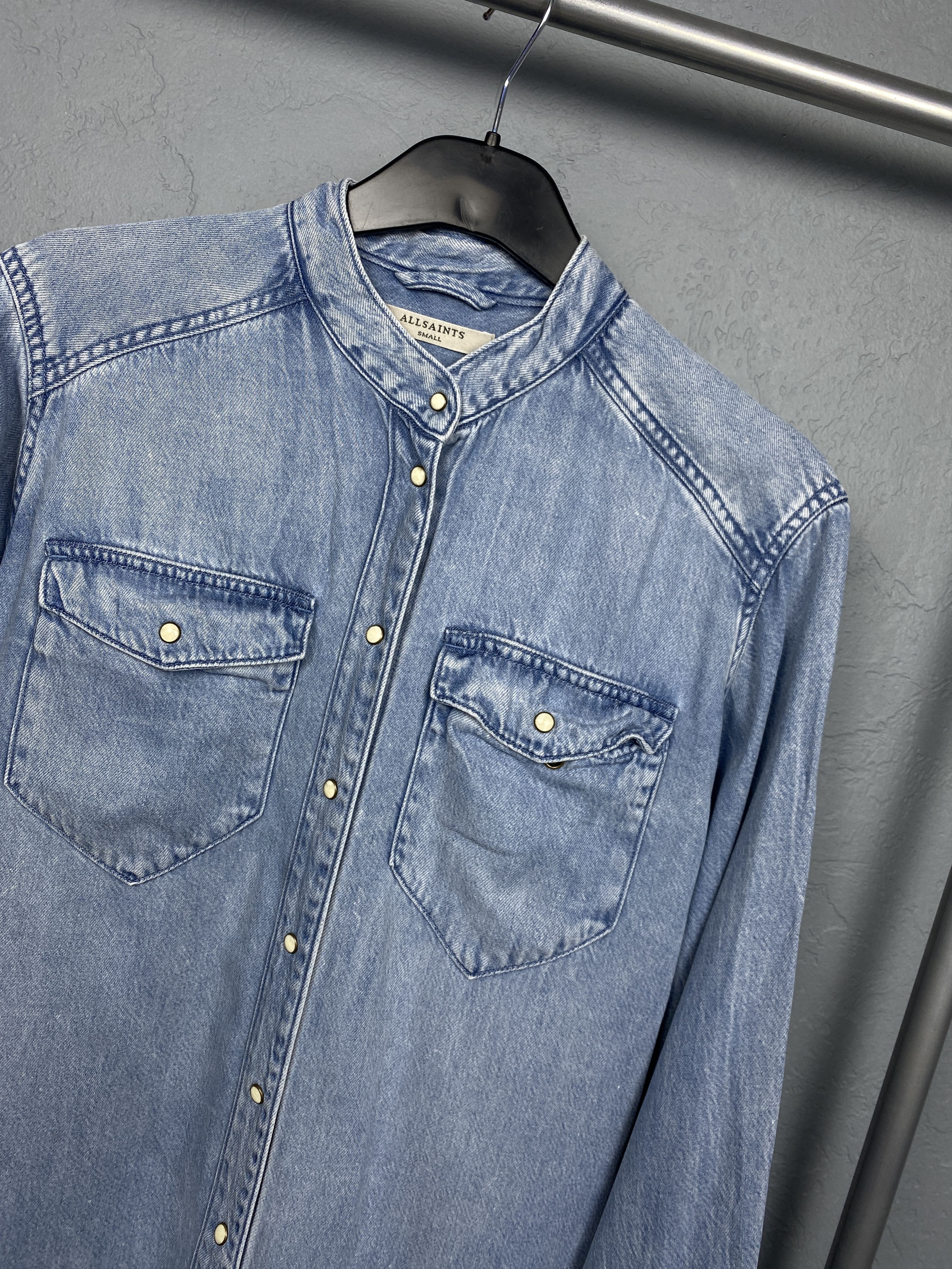 Allsaints Allsaints Loe Dress Denim Shirt Y2K Size S / US 4 / IT 40 - 2 Thumbnail