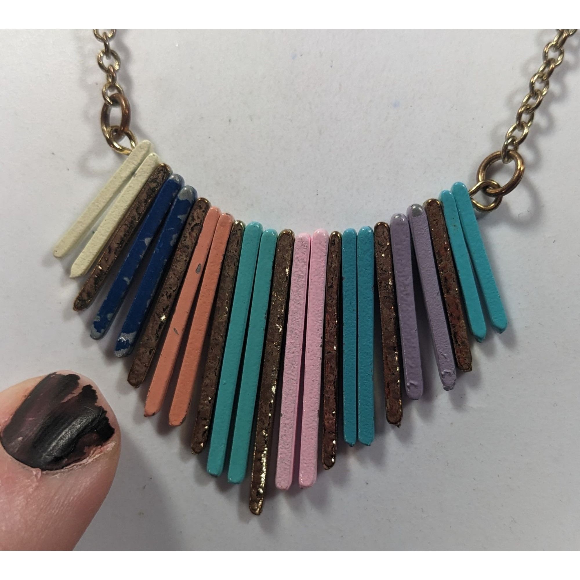 Other Bohemian Rainbow Cascading Key Fringe Pendant Necklace Size ONE SIZE - 6 Thumbnail