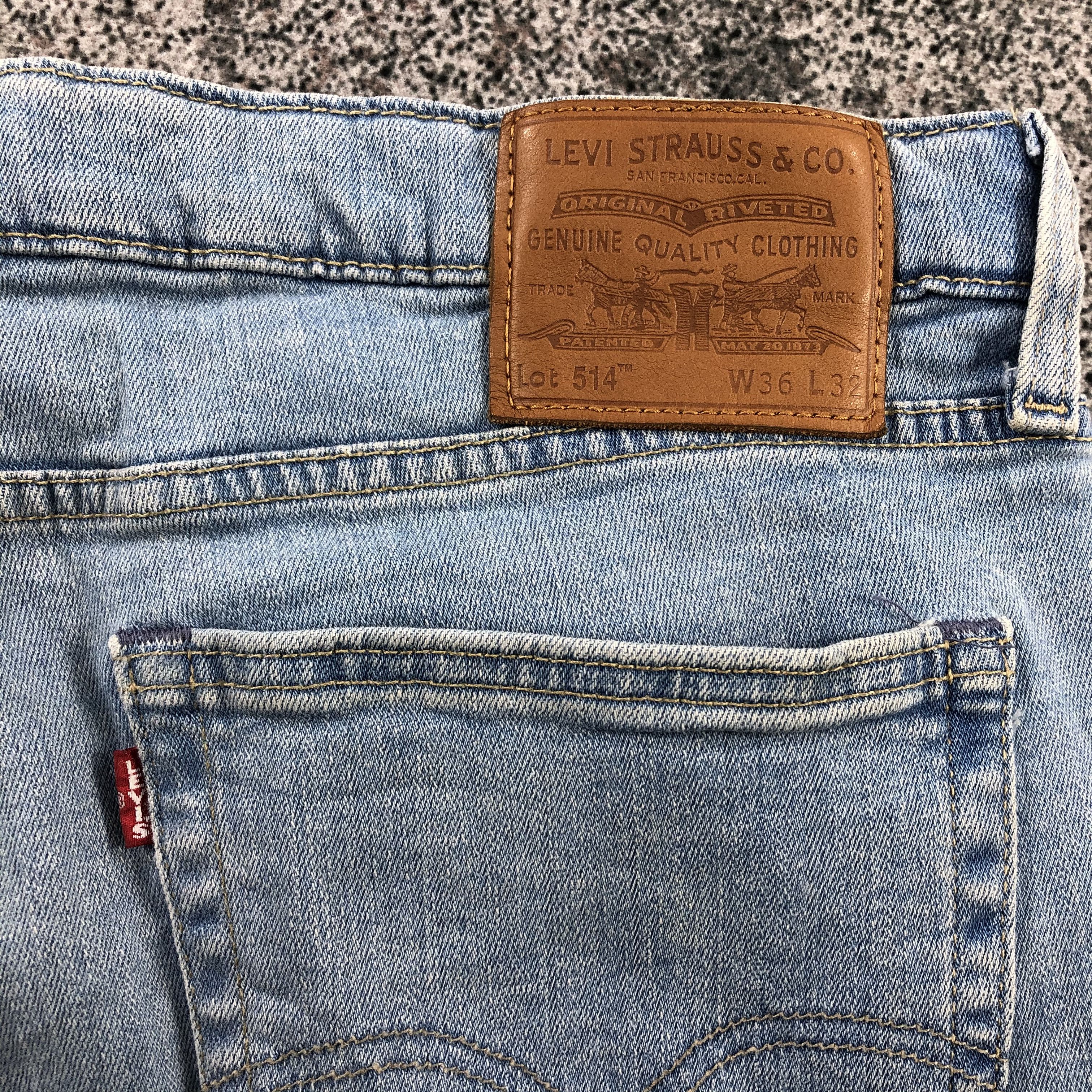 Levi's Vintage Levis 514 Jeans Dirty Faded Blue Wash kj664 Size US 37 - 5 Thumbnail