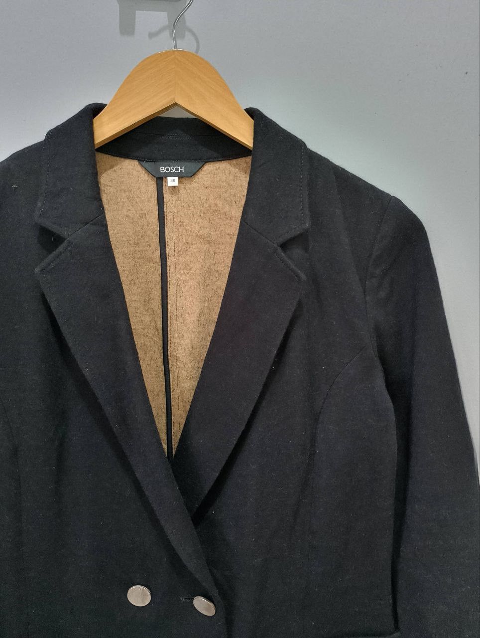 Japanese Brand BOSCH Black Gold Double Breasted Wool Suit Blazer Size XS / US 0-2 / IT 36-38 - 6 Thumbnail