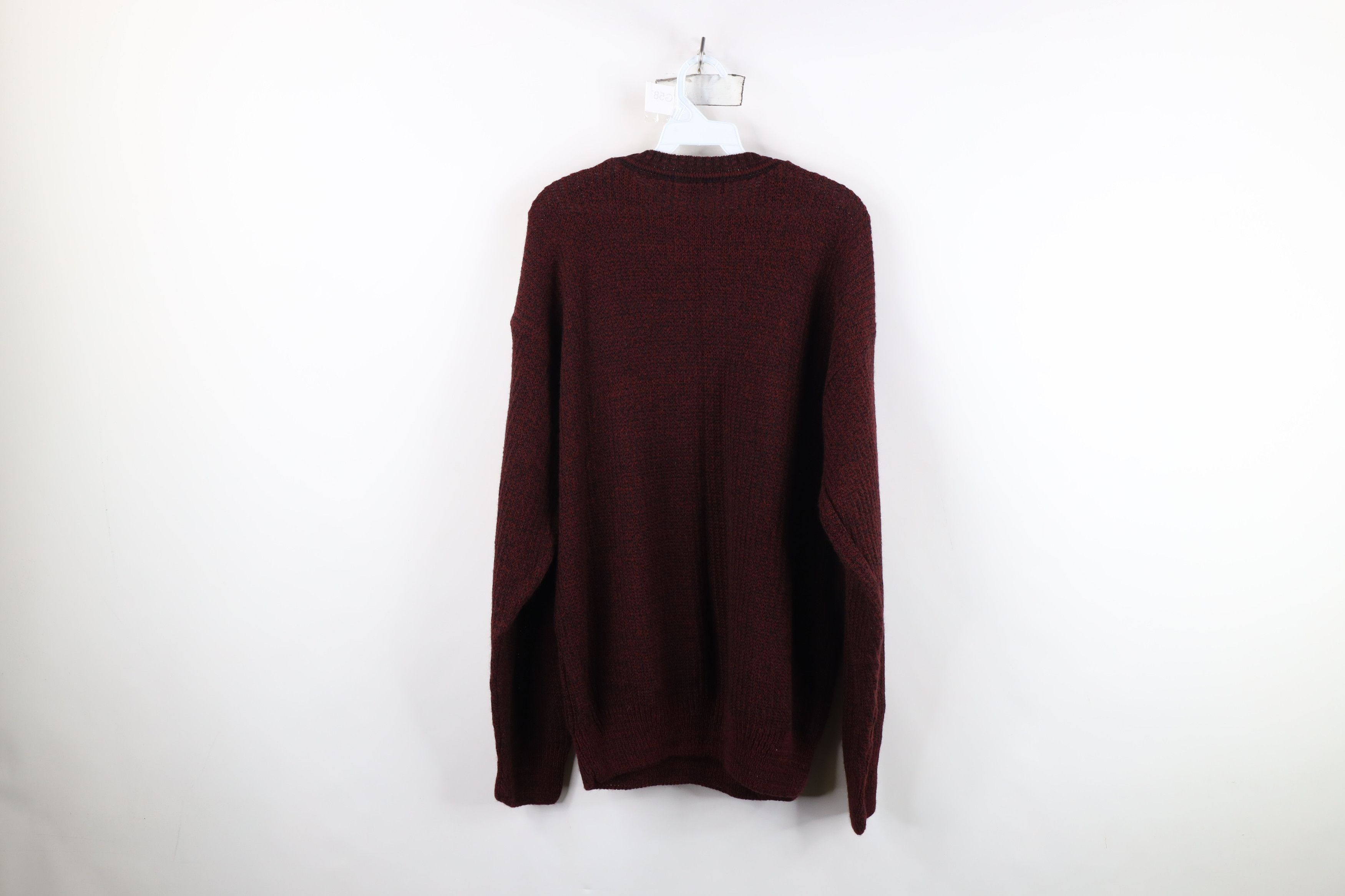 Vintage Vintage 90s Streetwear Ribbed Knit Crewneck Sweater Red USA Size US L / EU 52-54 / 3 - 7 Thumbnail