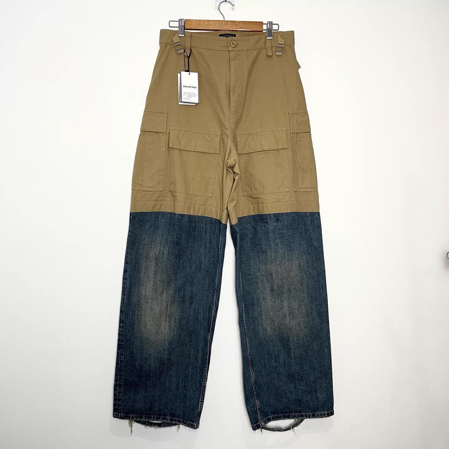 Balenciaga Balenciaga 24SS Colorblock Work Jeans 91yxng XS New Size US 27 - 1 Thumbnail