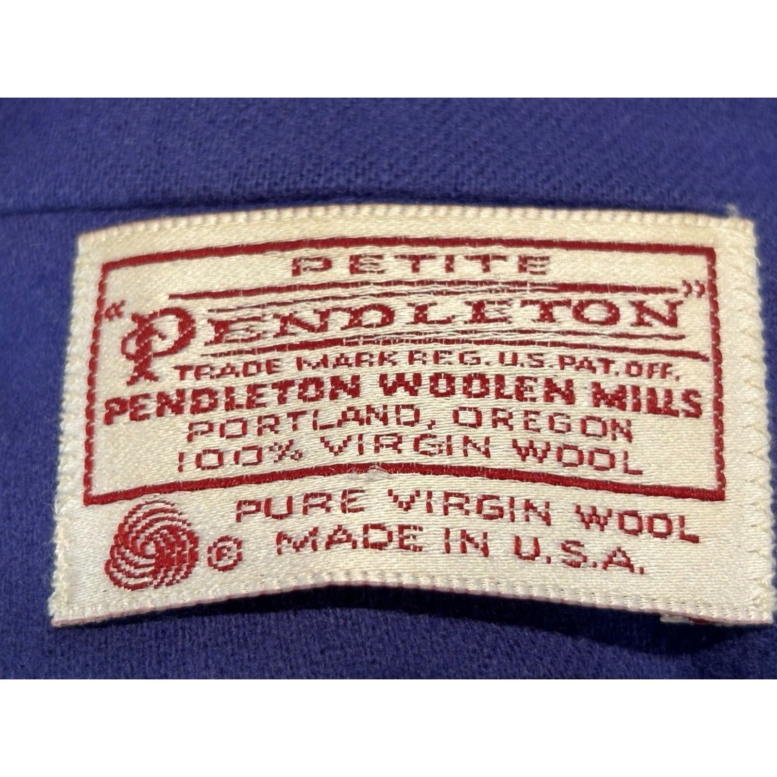 Pendleton VINTAGE Pendleton Blazer Women 14P Cropped One-Button Wool Blue Purple 80s Classic Womens Size XL / US 12-14 / IT 48-50 - 7 Thumbnail