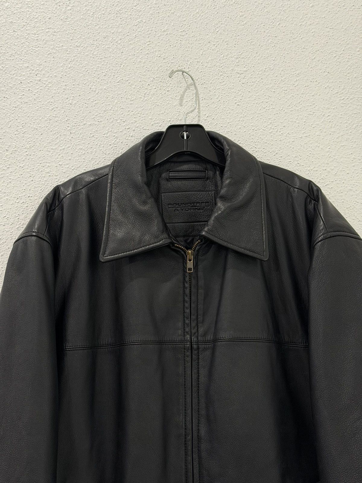 Roundtree & Yorke Roundtree & Yorke Genuine Leather Black Bomber Jacket XL Size US XL / EU 56 / 4 - 3 Thumbnail