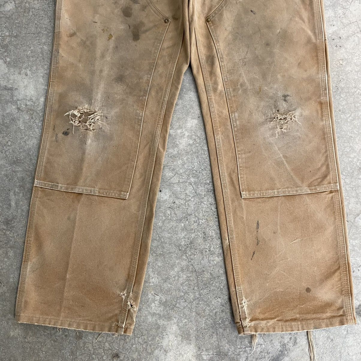 Carhartt Vintage Carhartt Double Knee Faded Tan Carpenter Pants Size US 34 / EU 50 - 6 Thumbnail