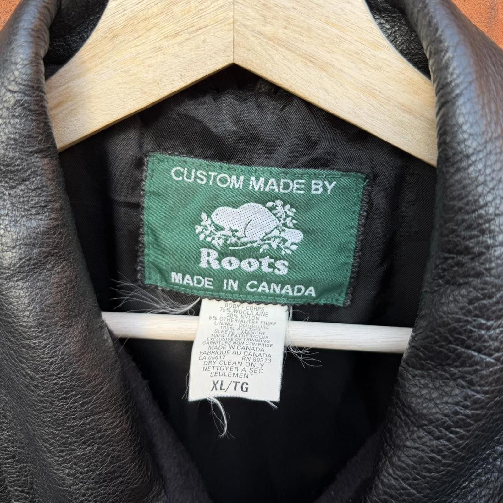 Roots wild vintage ibm bomber leather jacket XL 90s Size US XL / EU 56 / 4 - 6 Thumbnail