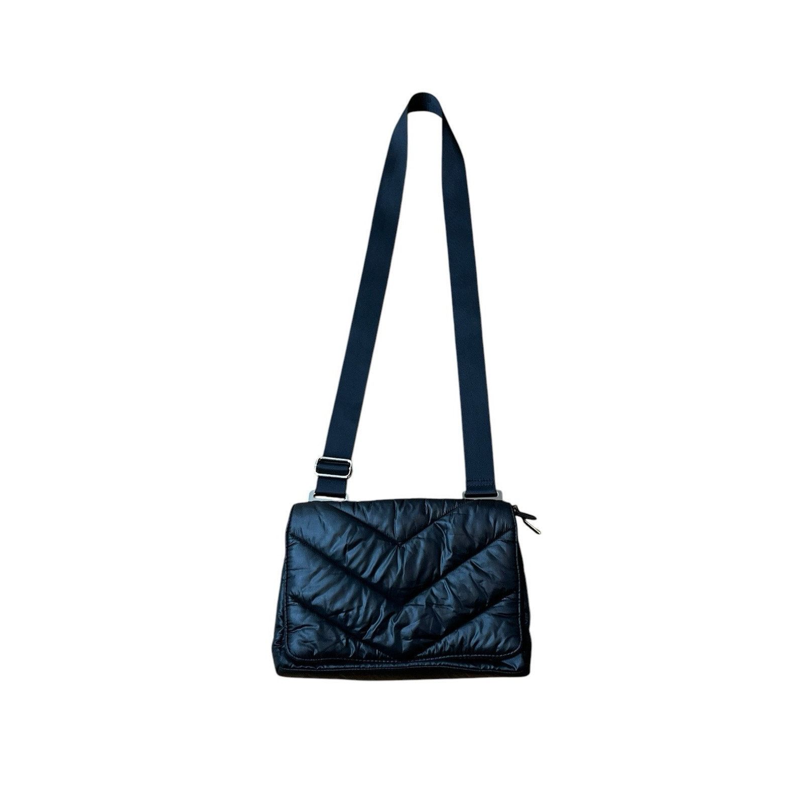 Athleta Caraa X Athleta Puffer Black Satin Lightweight Crossbody Bag Size ONE SIZE - 1 Thumbnail