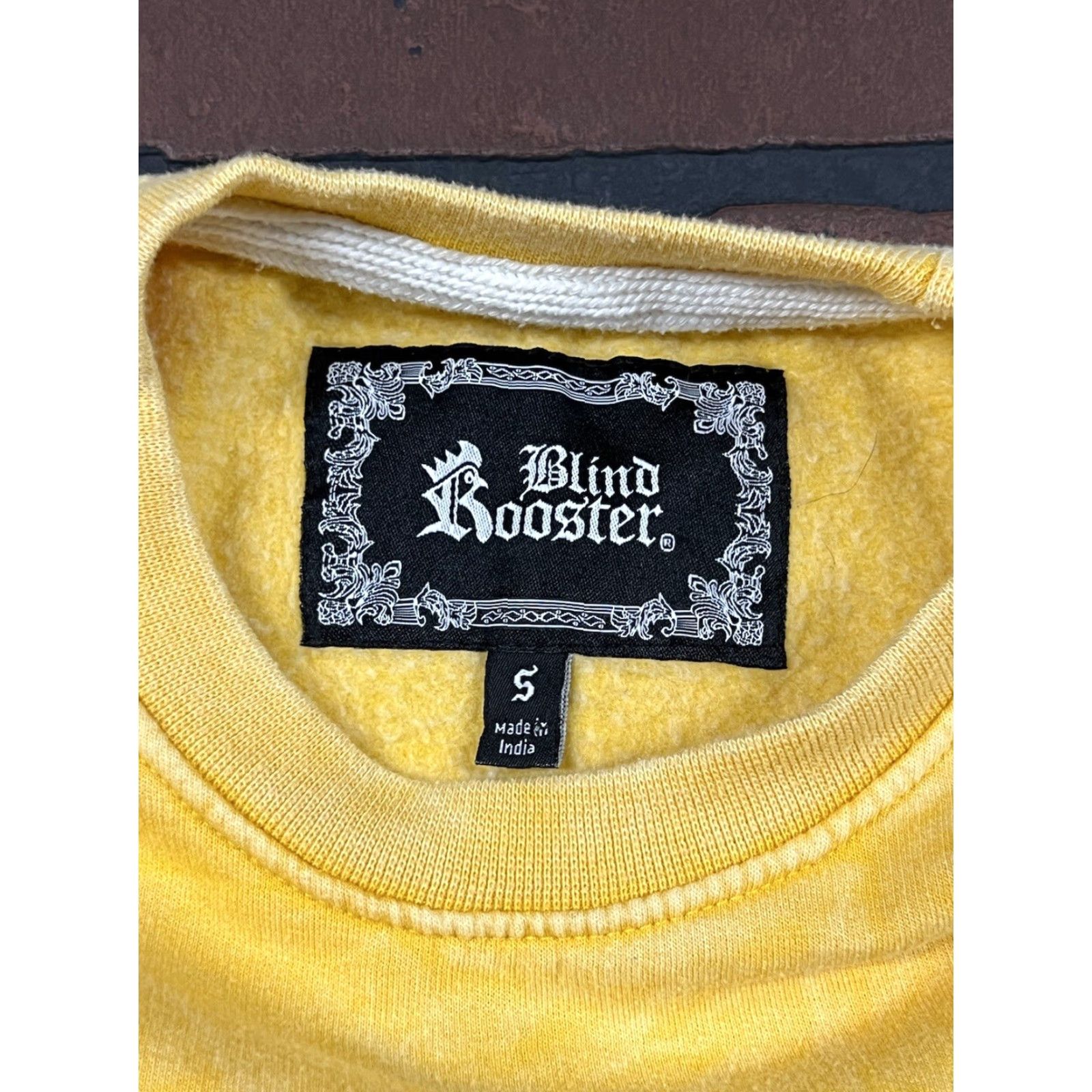 Vintage Blind Rooster Sweatshirt Small Men Yellow Embroidered Tiger Koi Wave Pullover Cotton Blend Fleece Long Description Not Included Size US S / EU 44-46 / 1 - 7 Thumbnail