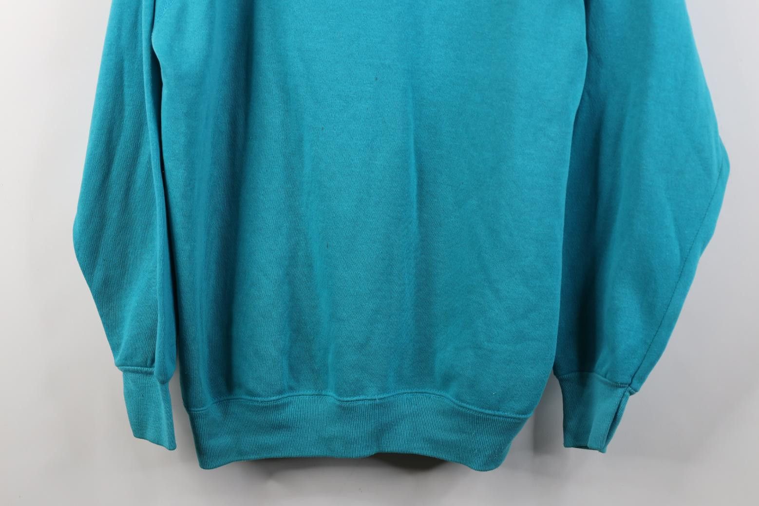 Vintage Vintage 80s NatWest USA Bank Raglan Sweatshirt Teal USA Size US L / EU 52-54 / 3 - 3 Thumbnail