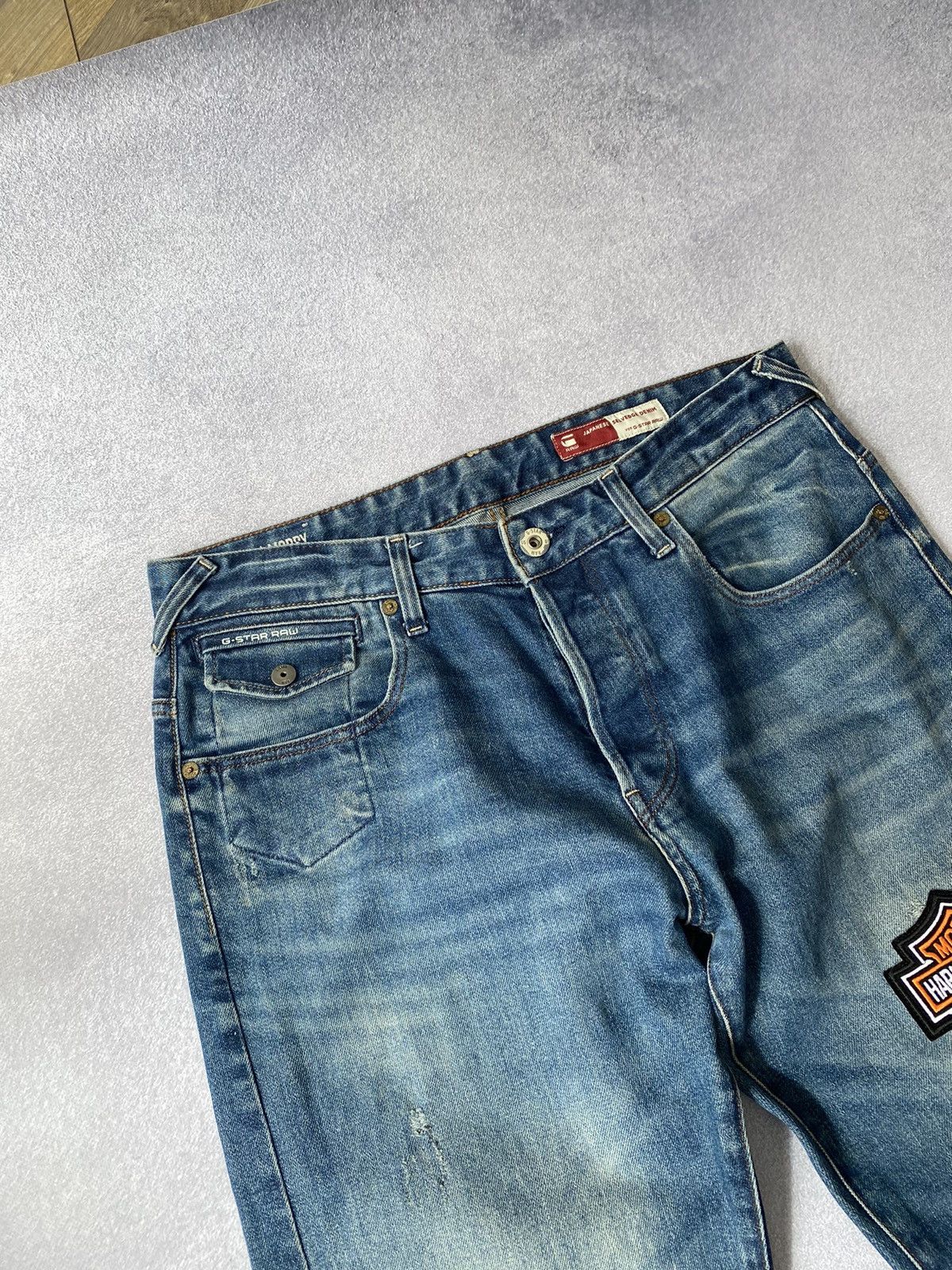 G-Star × Vintage Vintage G Star Raw PatchWork denim blue jeans Size US 33 - 8 Thumbnail