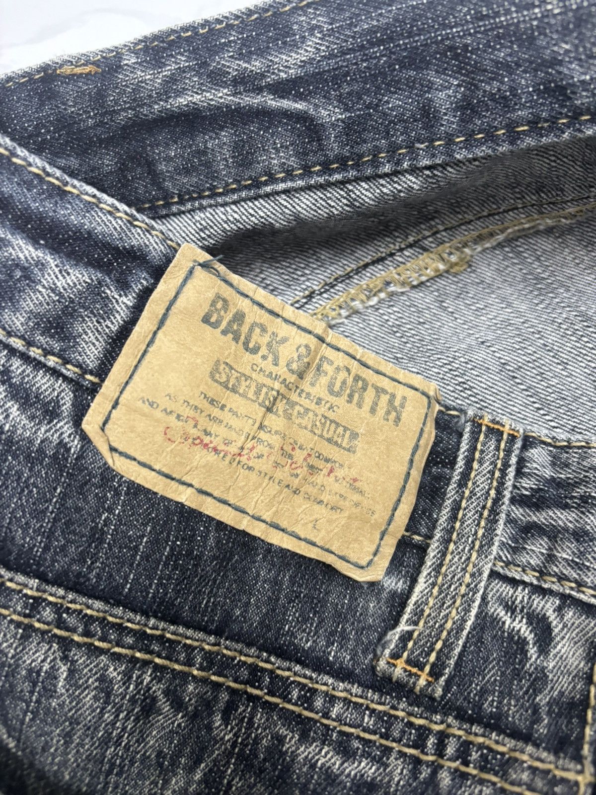 Hysteric Glamour × Tornado Mart RARE VINTAGE JAPANESE BACK & FORTH DISTRESSED DENIM JEANS Size US 32 / EU 48 - 11 Thumbnail