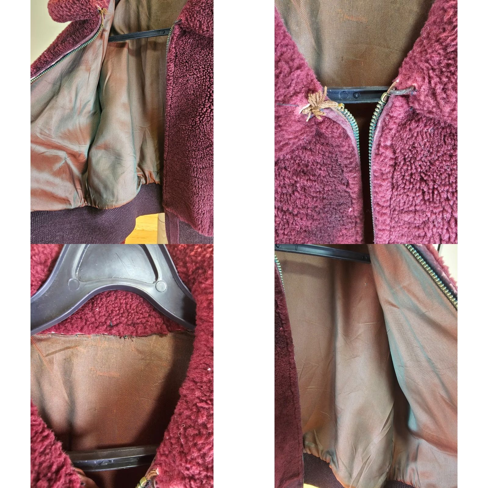 Vintage VINTAGE OAKBURY BURGUNDY SHEEPSKIN SHEARLING JACKET SZ W-MEDIUM Jacket Womens Size M / US 6-8 / IT 42-44 - 9 Thumbnail
