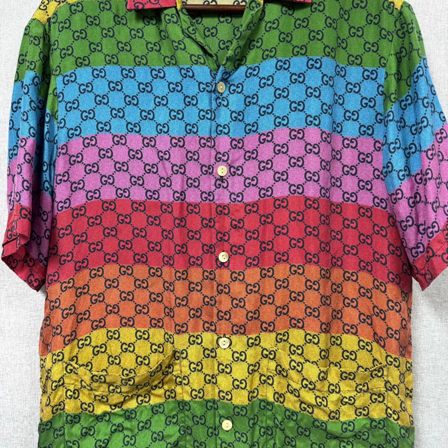 Gucci Gucci Colorful GG All Over Print Shirt Size US S / EU 44-46 / 1 - 3 Thumbnail