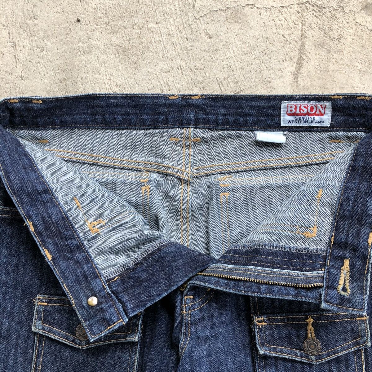 Other BISON Japanese Hickory Stripe Flared Jeans Size US 30 / EU 46 - 11 Thumbnail