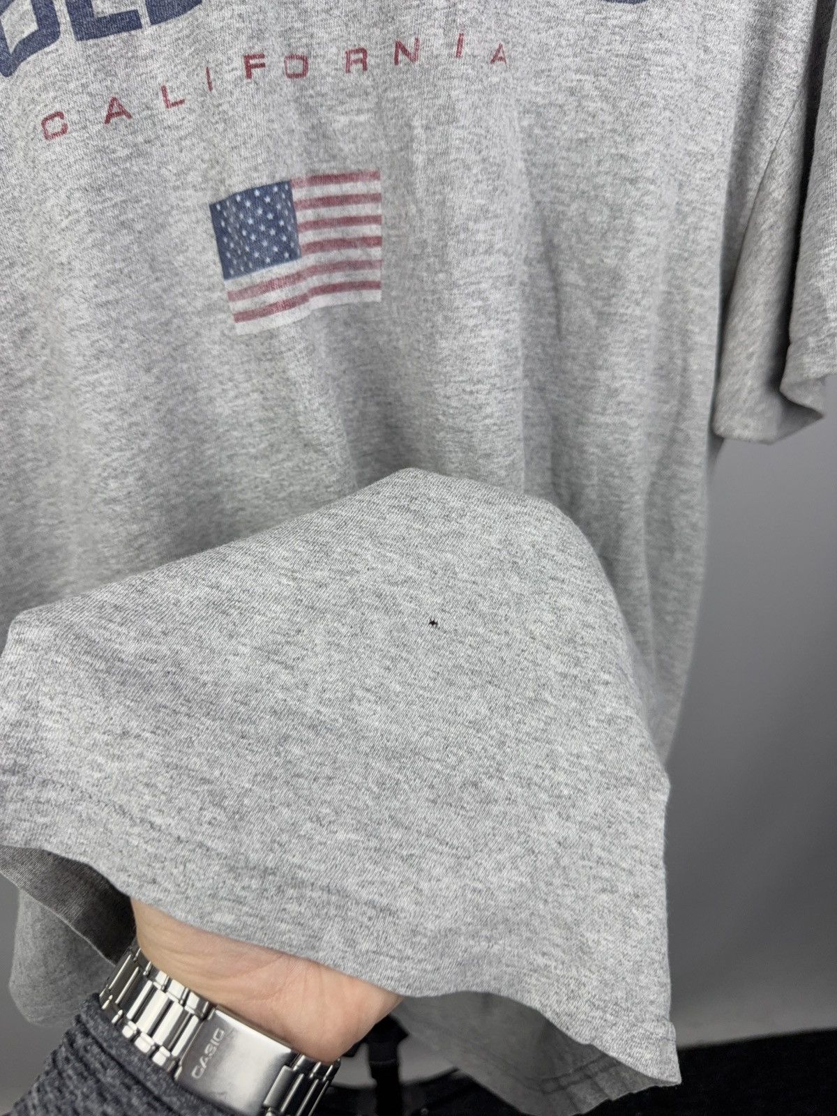 Vintage Retro Vintage Hollywood California Tee USA Flag Gray 90s Size US L / EU 52-54 / 3 - 4 Thumbnail