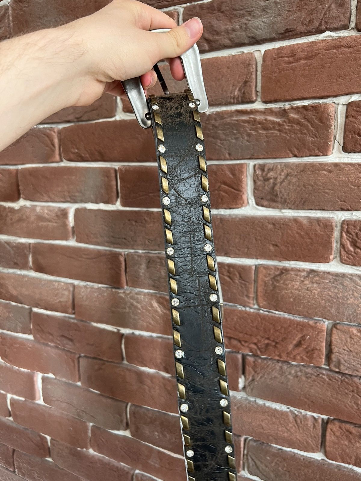 Other Vintage Y2K Drip Black Belt Avant Garde Hype Streetwear 105 Size 40 - 8 Thumbnail