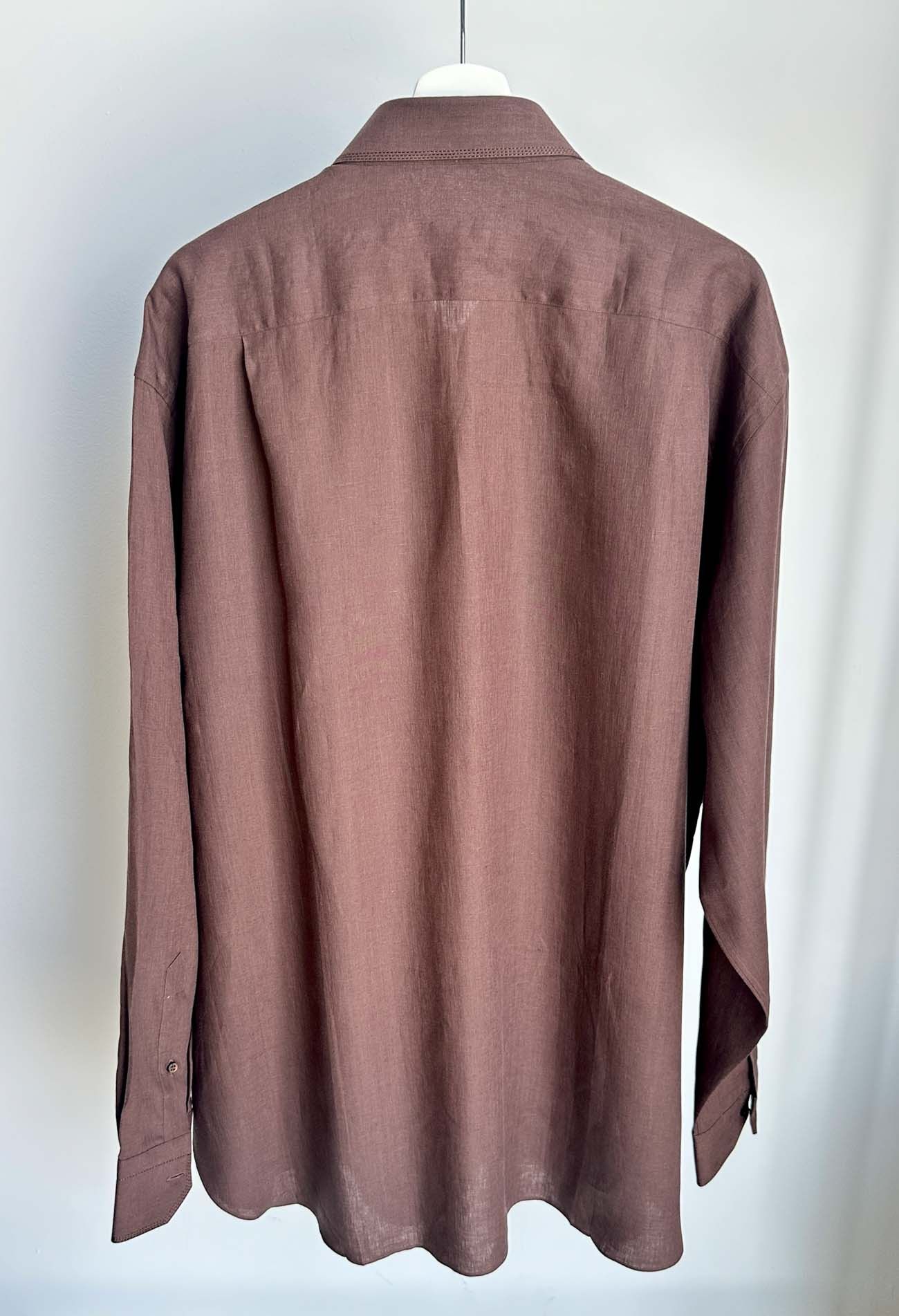 Zilli Men's linen shirt ZILLI Size US XXL / EU 58 / 5 - 3 Thumbnail