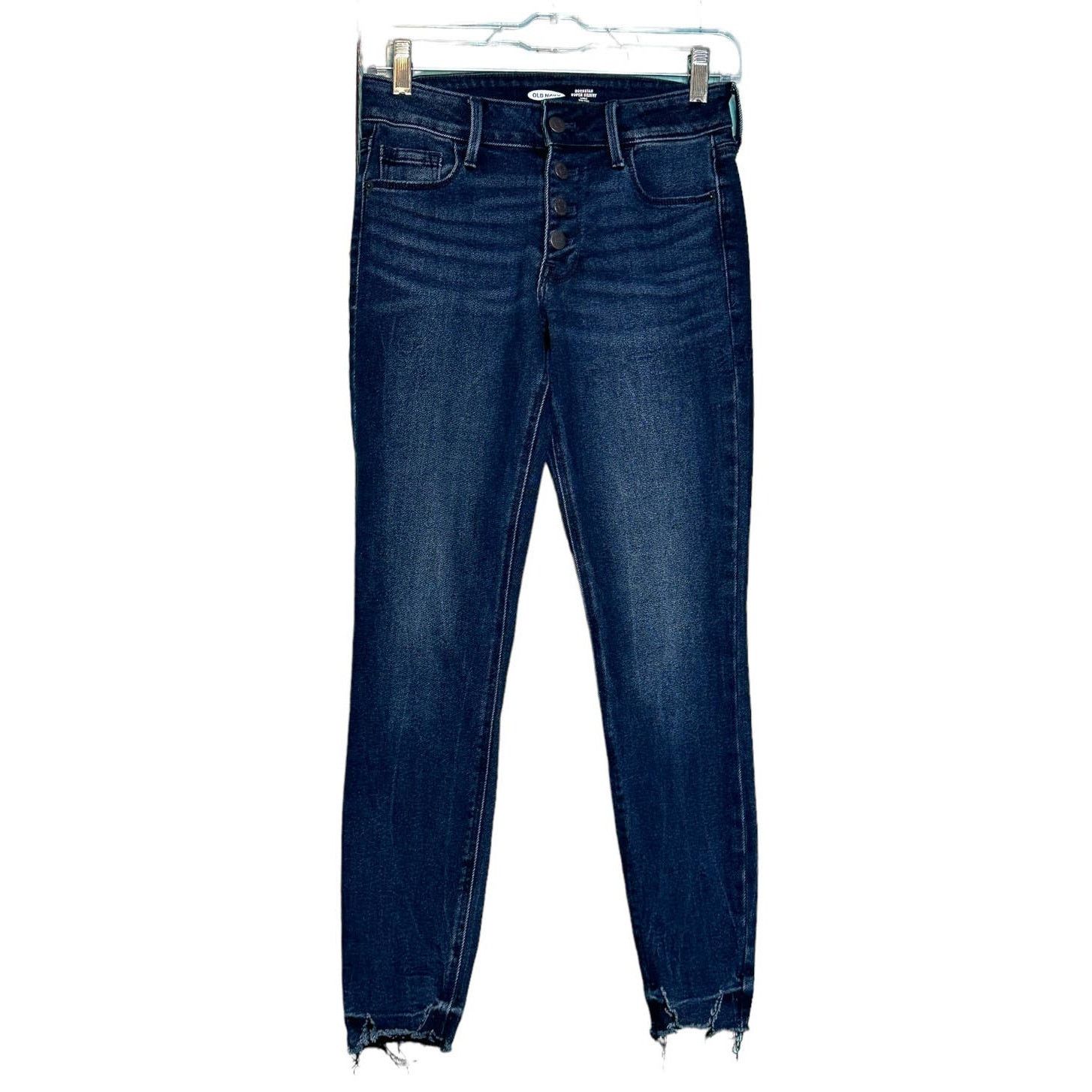 Old Navy Old Navy blue super skinny mid rise ankle jeans size 0 Size 25" / US 0 / IT 36 - 6 Thumbnail