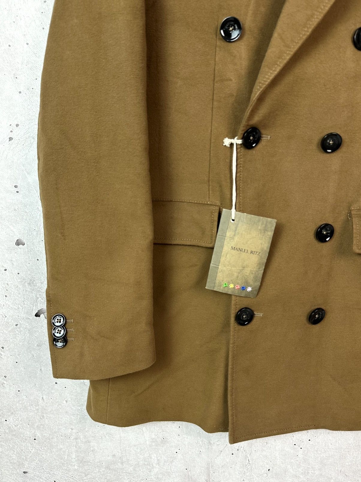 Other NWT Manuel Ritz Double Breasted Cotton Mustard Men’s Coat Size US M / EU 48-50 / 2 - 4 Thumbnail