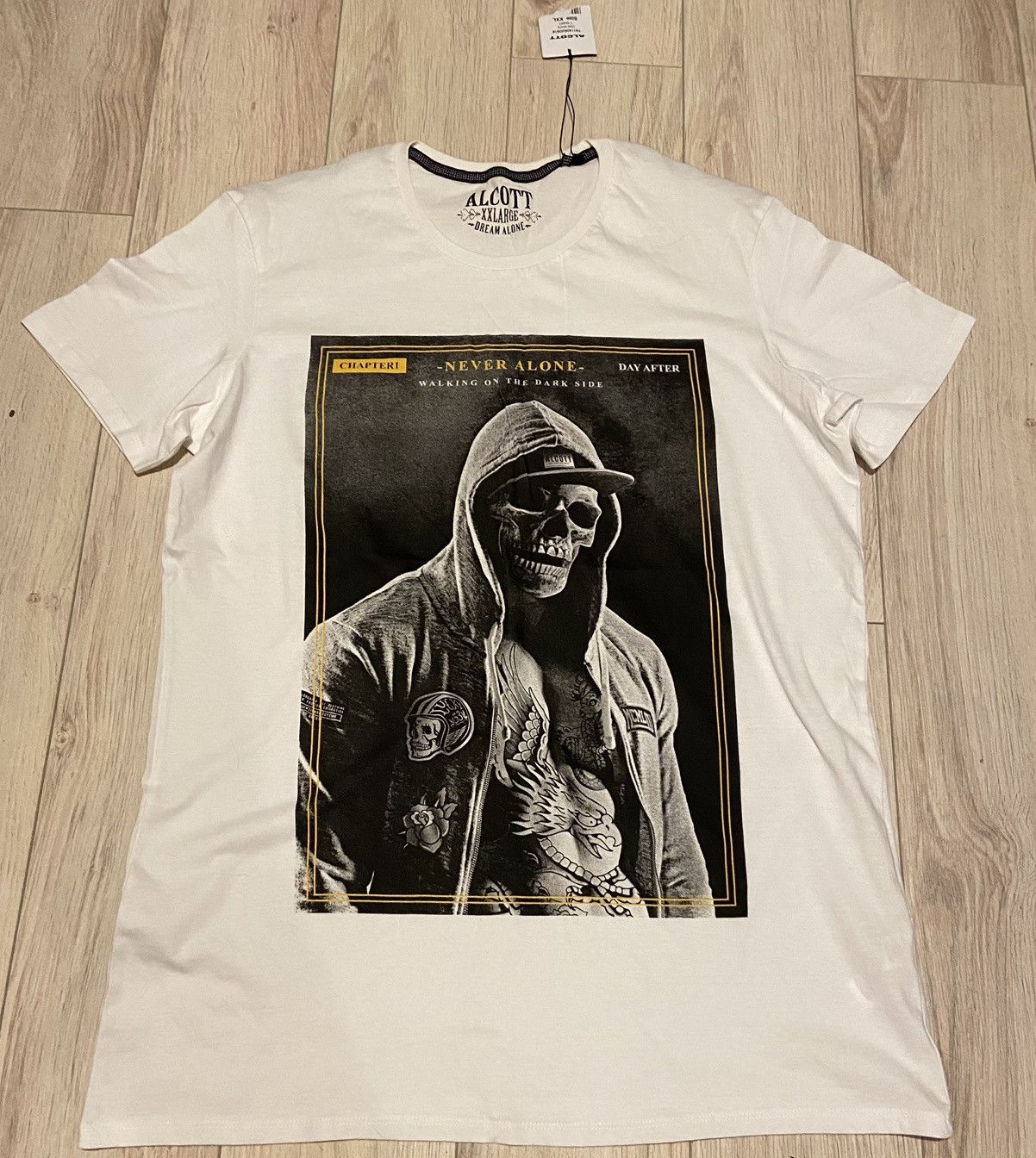 Japanese Brand Alcott skeleton demon y2k print tee Size US XL / EU 56 / 4 - 1 Thumbnail