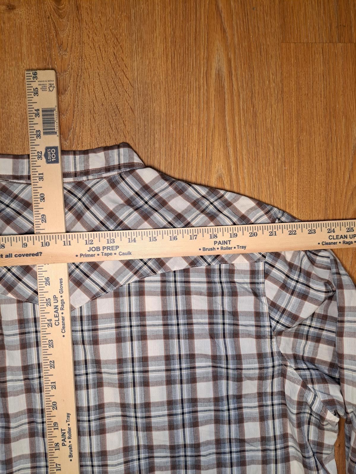 Wrangler Wrangler Pearl Snap Shirt Mens XXL Multicolor Plaid Cotton Size US XXL / EU 58 / 5 - 7 Thumbnail