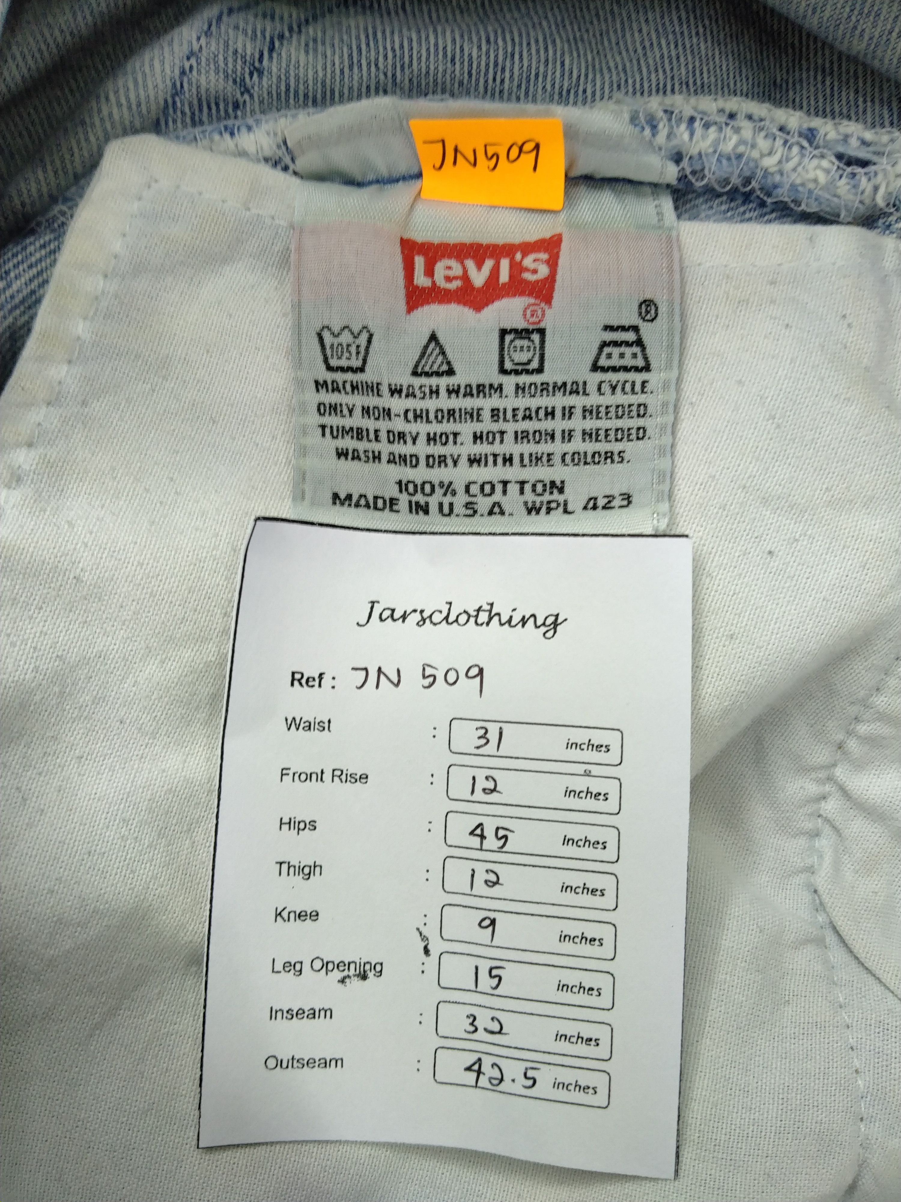 Levi's Light Wash Vintage Levi's 501 Patchwork USA Denim -JN509 Size US 31 - 8 Thumbnail