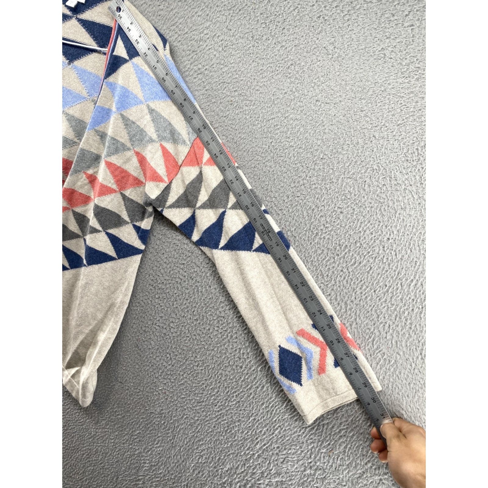 J. Jill VINTAGE J Jill Beige Aztec Print Open Front Knit Cardigan Sweater Women’s Size Small Size S / US 4 / IT 40 - 7 Thumbnail