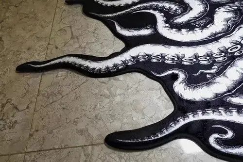Designer × Vintage Gothic Octopus tentacles Carpet Size ONE SIZE - 2 Thumbnail