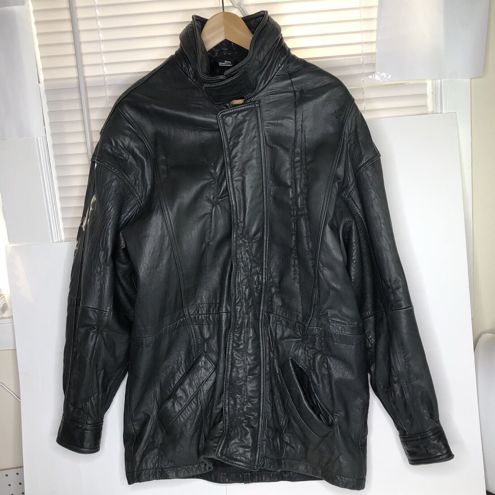 Andrew Marc Andrew Marc Black Soft Leather Jacket Sz L Elbow Patches Size US L / EU 52-54 / 3 - 16 Thumbnail