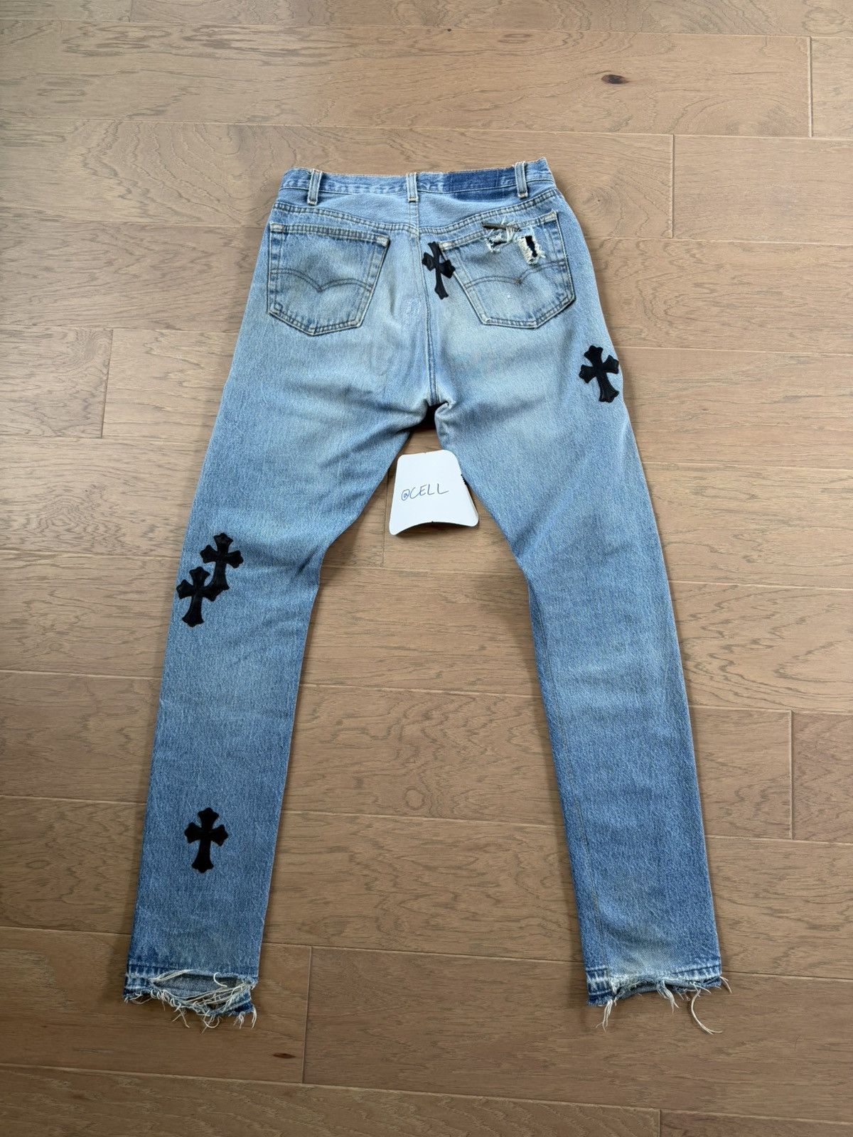 Chrome Hearts Chrome hearts black cross patch levis jeans Size US 30 / EU 46 - 3 Thumbnail