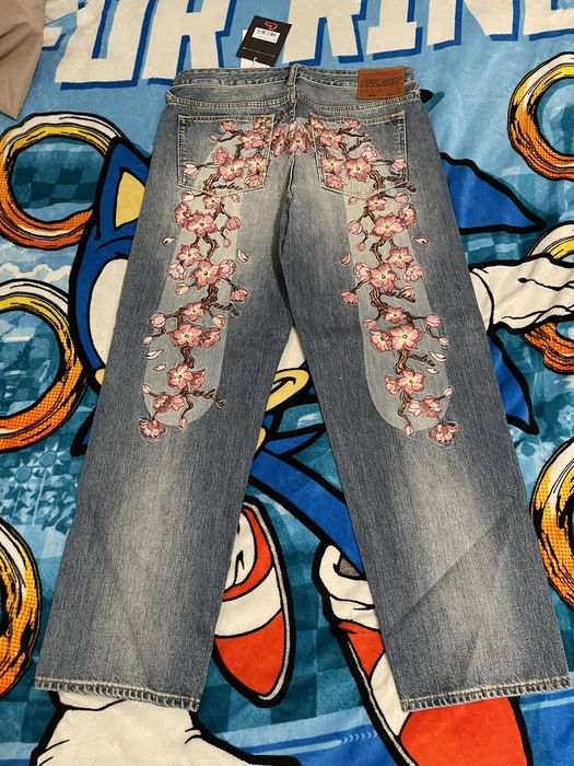 Jeans Femme EVISU EU-ED Taille 27 - Coupe Skinny - Taille Basse - Longueur Intérieure 74 Cm (29 Pouces) - Neuf Sans étiquettes