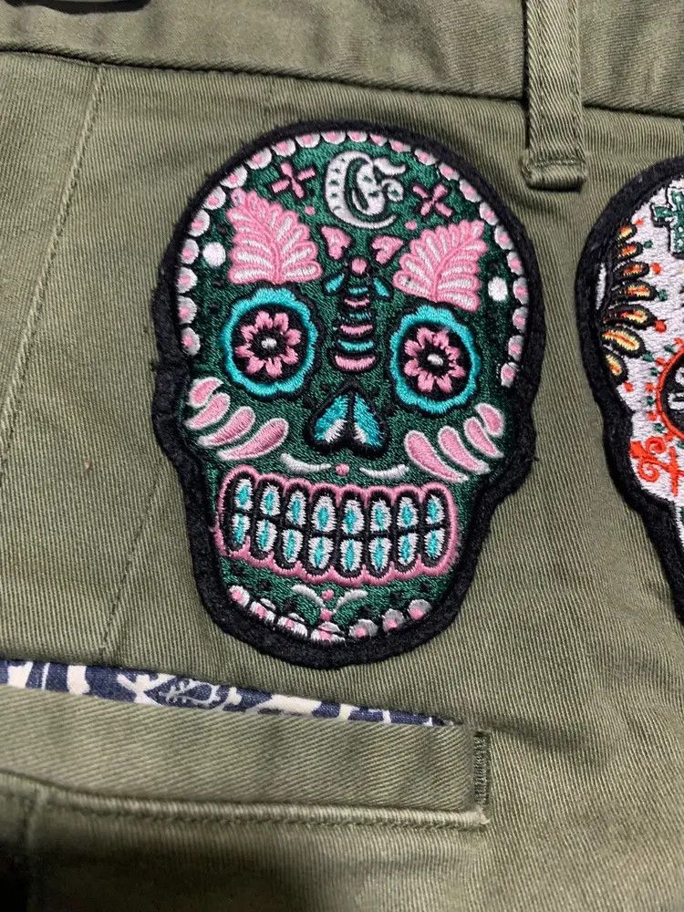 Eototo EO TO TO mexican skull tattoo patch drop croth pants Size US 28 / EU 44 - 4 Thumbnail