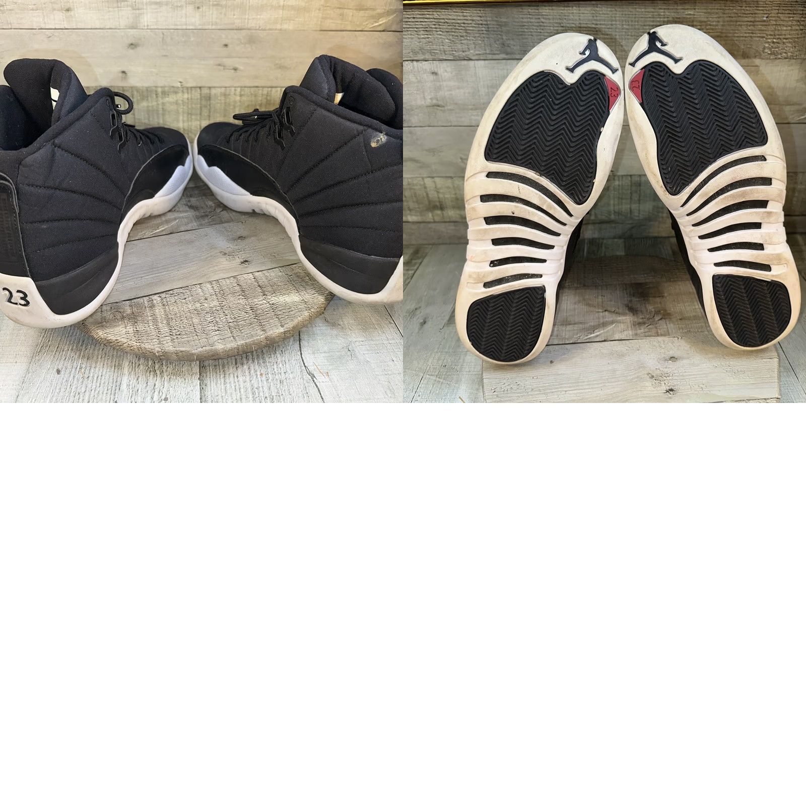 Jordan Brand US Men’s 11.5 Nike Air Jordan 12 Retro Nylon Leather Waterproof Neoprene Sneaker Black Size US 12 / EU 45 - 8 Thumbnail