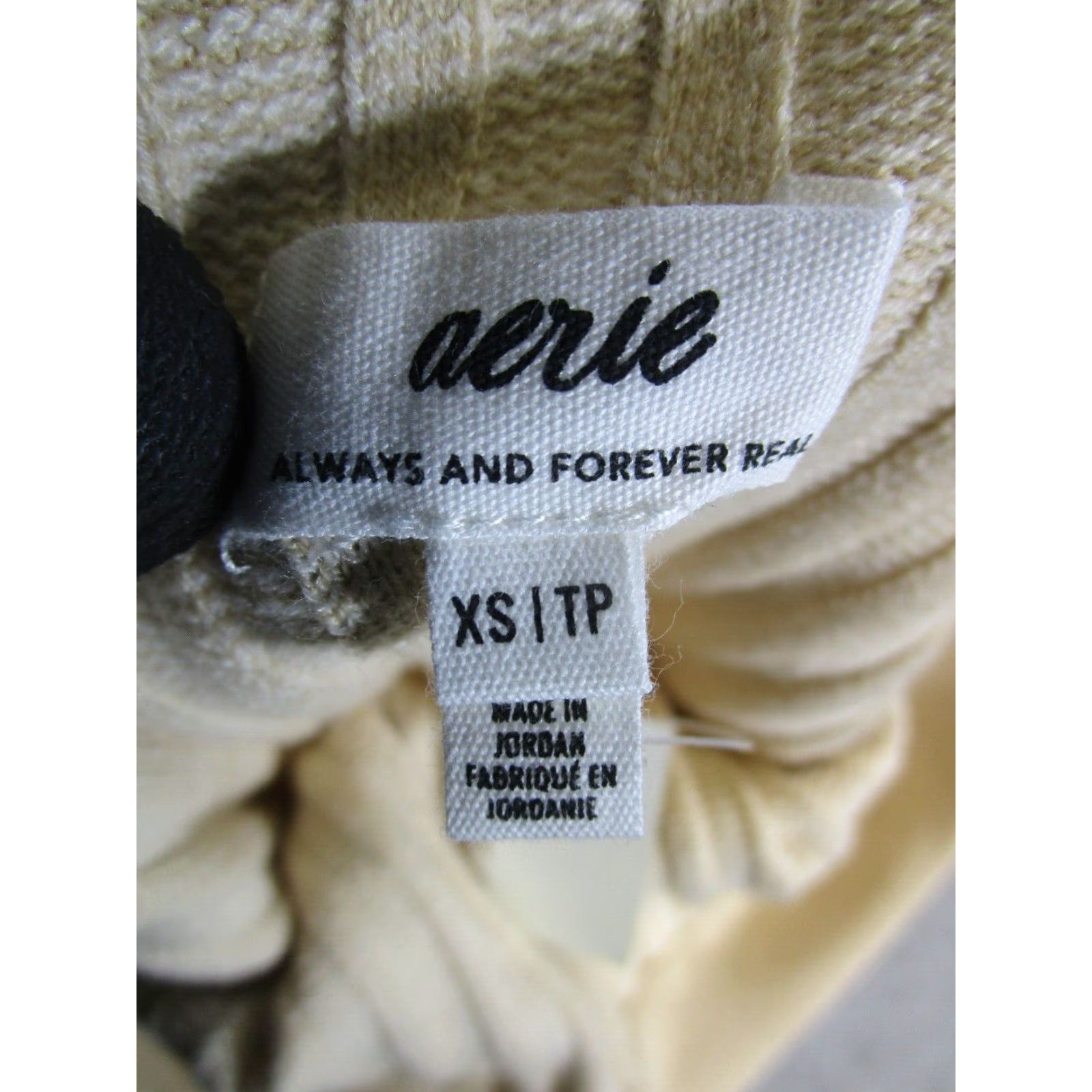 Vintage VINTAGE Aerie Sweater Shirt Women's XS Beige Cropped Knit Pullover Ribbed New Size XS / US 0-2 / IT 36-38 - 3 Thumbnail