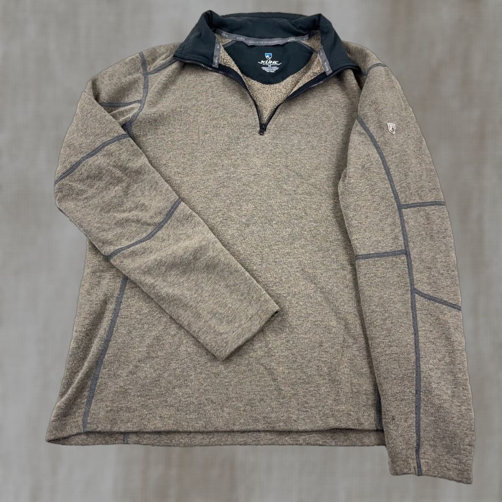 Vintage Kuhl Sweater Men Medium Brown Kashmira 1/4 Zip Pullover Hiking Outdoor Adult Size US M / EU 48-50 / 2 - 1 Thumbnail