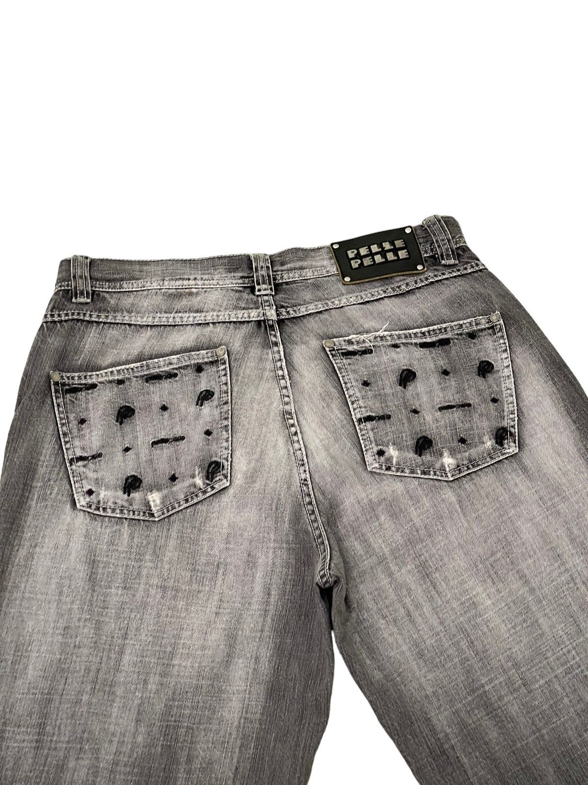 Pelle Pelle Wide Baggy Jeans Pelle Pelle Marc Buchanan Distress 7🟦6 Size US 34 / EU 50 - 1 Thumbnail