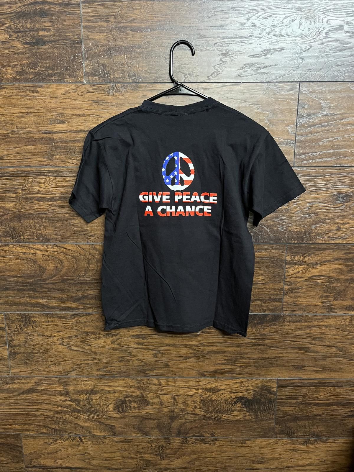 Designer John Lennon Youth T-shirt American Peace Flag - Kids M Size US XXS / EU 40 - 2 Thumbnail