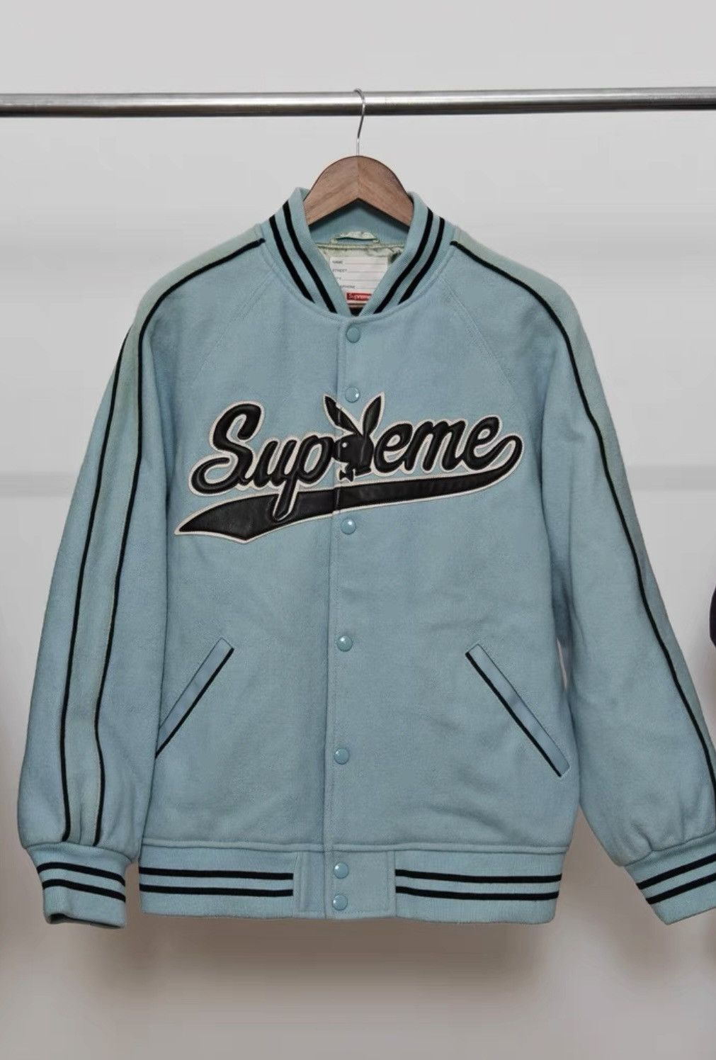 Playboy × Supreme Supreme playboy varsity jacket blue Size US L / EU 52-54 / 3 - 1 Thumbnail