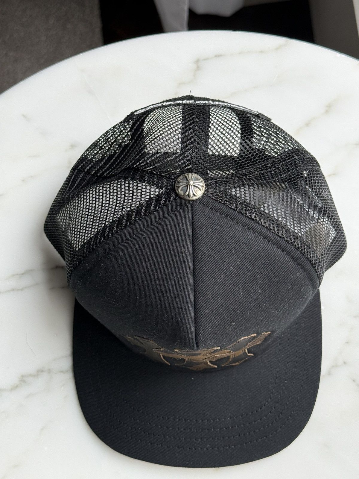 Chrome Hearts C.H Trucker Cross Lether Patch Cap Size ONE SIZE - 2 Thumbnail