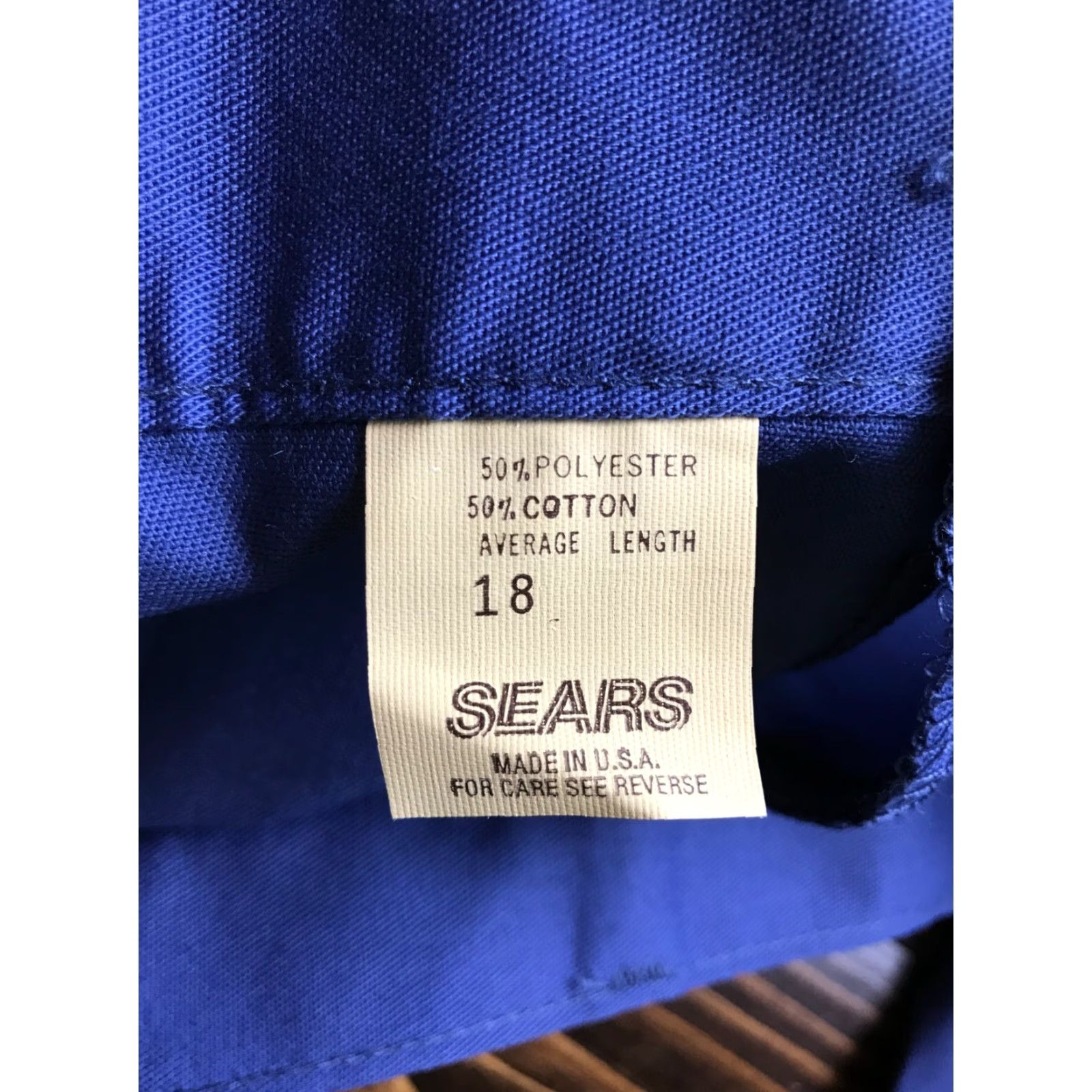 Sears VINTAGE Sears Pants Women 18 Blue Straight Leg Regular Inseam 30 in Chino Pockets Classic 30 in RN45961 Size 24" / US 00 / IT 34 - 3 Thumbnail