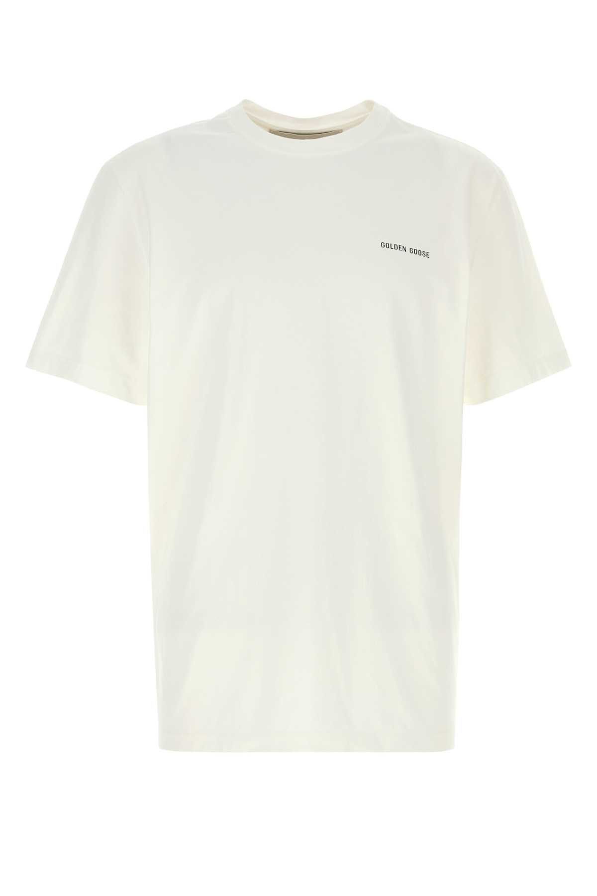 Golden Goose White Cotton T-Shirt Size US S / EU 44-46 / 1 - 1 Thumbnail