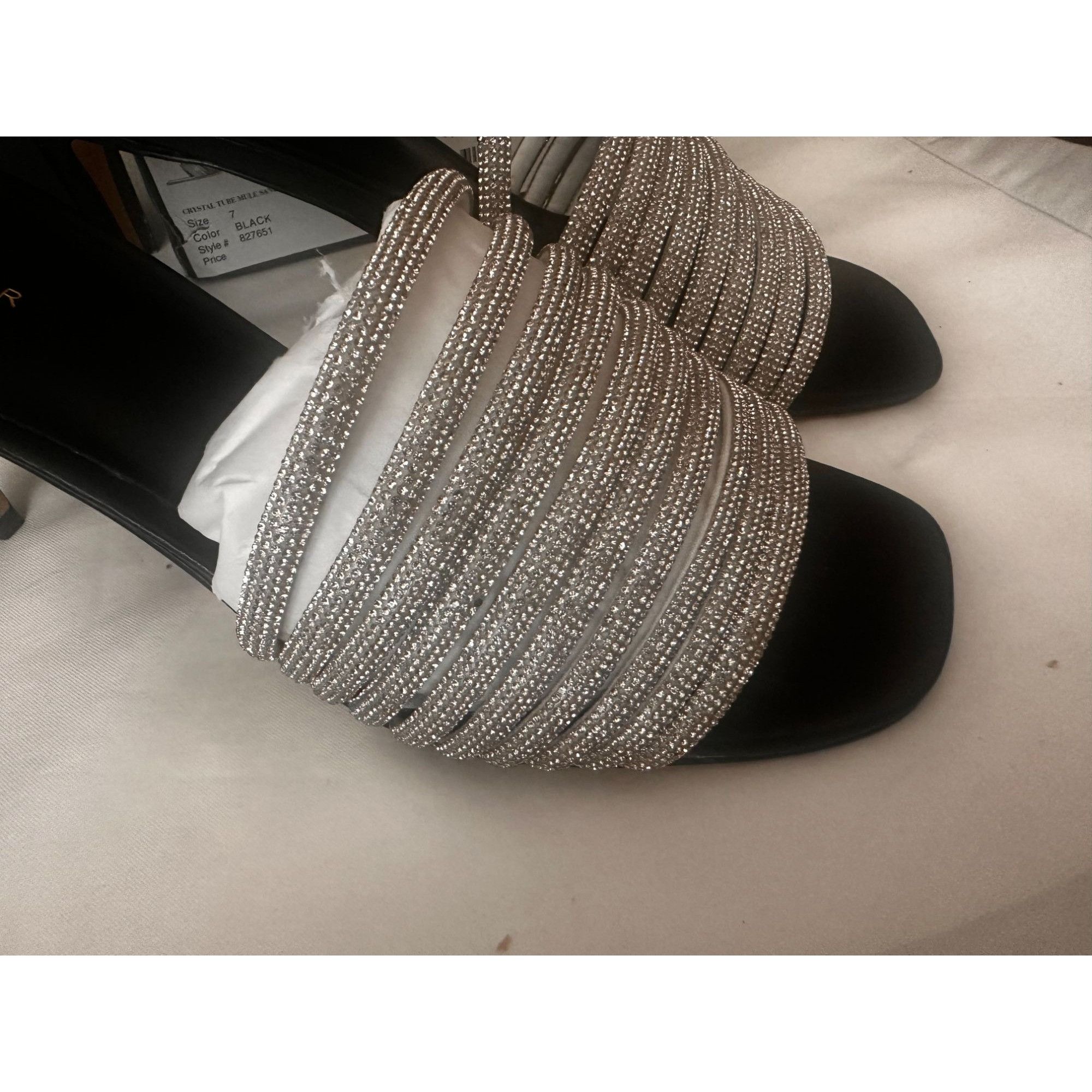 Ann Taylor NIB Ann Taylor Crystal Tube Mule Sandals Size 7 Size US 7 / IT 37 - 6 Thumbnail
